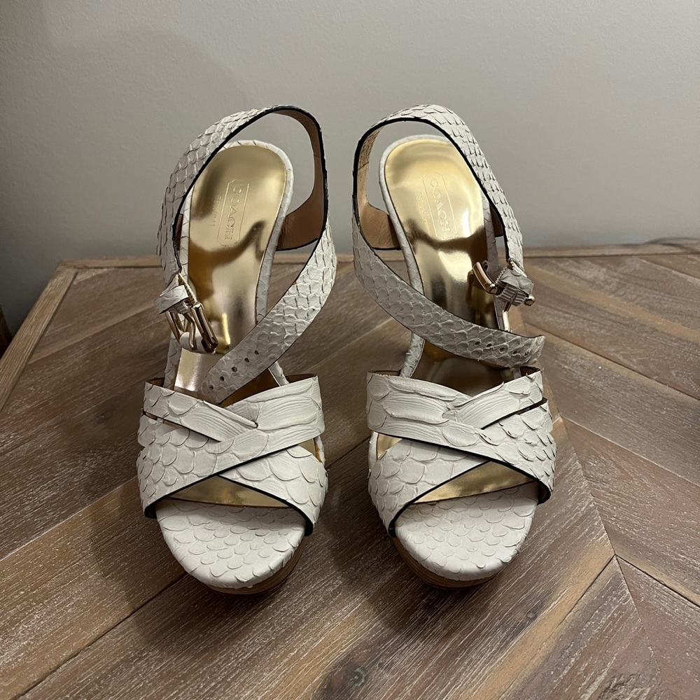 Vintage Coach Platform Heels (real leather)